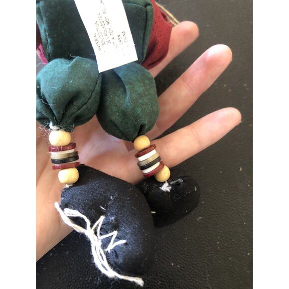 Vintage Primitive Folk Art Fabric Woodland Santa Figurine Ornament - Picture 5 of 8